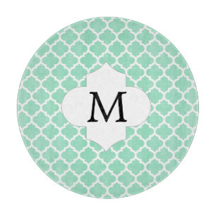 Planche À Découper Monnaie Quatrefoil Monogramme personnalisée et bla