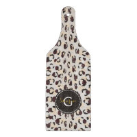 Monogramme brun chic moderne de motif d'impression