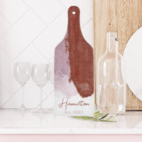 Monogramme d'aquarelle pourpre bordeaux établi