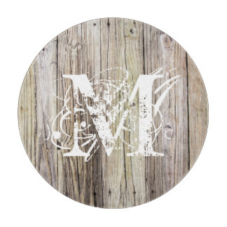 Planche À Découper Monogramme en bois rustique