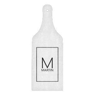 Planche À Découper Monogramme et nom personnalisés modernes