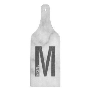 Planche À Découper Monogramme et nom personnalisés modernes