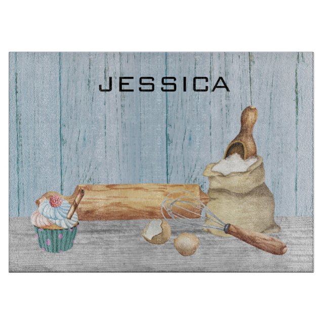 Planche À Découper Monogramme Nom Baking Baker Don (Devant)