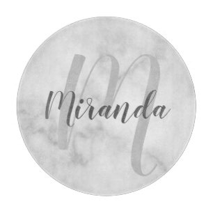 Planche À Découper Monogramme personnalisé et marbre de nom