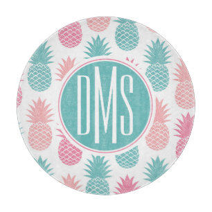 Planche À Découper Monogramme vintage du motif   d'ananas