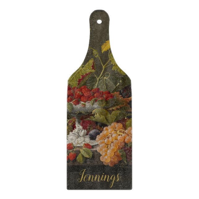 Planche À Découper Monogramme Vintage élégant (Devant)