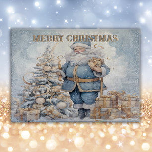 Planche À Découper Monogramme vintage Père Noël Joyeux Noël  