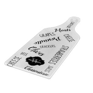 Planche À Découper Monographies personnalisées de charcuterie noir M
