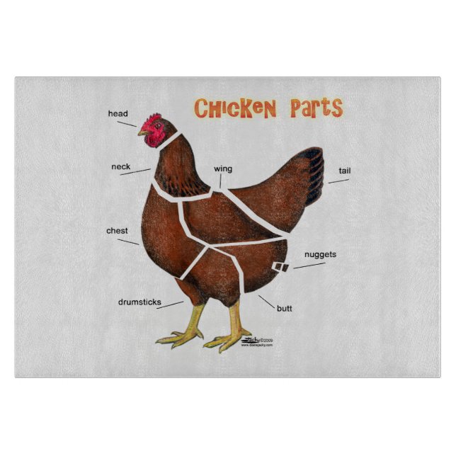 Planche À Découper Morceaux de poulet (Devant)