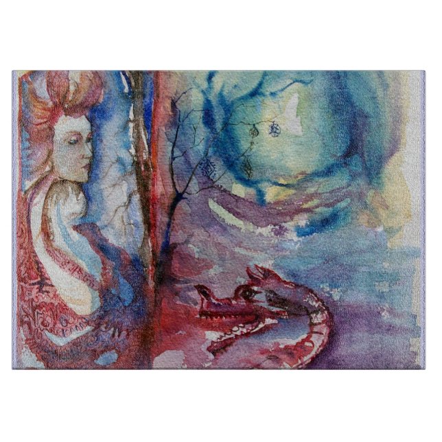 Planche À Découper MORGANA / Magie et mystère, Imaginaire bleu rose (Devant)