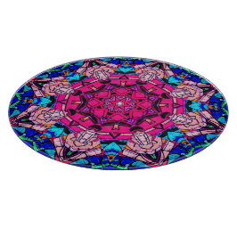 Planche À Découper Mosaic rose Mandala Floral Psychédélique Rétro