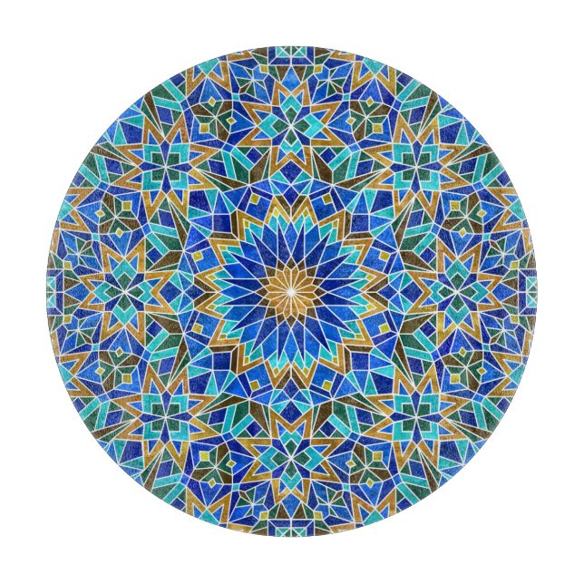 Planche À Découper Mosaïque marocaine : Design arabe sans fil (Devant)