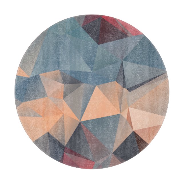 Planche À Découper Mosaïque polygonale : Elégance géométrique créativ (Devant)