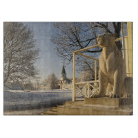 Moscou. Hiver. sculpture de lions