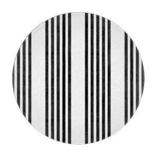 Planche À Découper Motif à cinq bandes noir et blanc