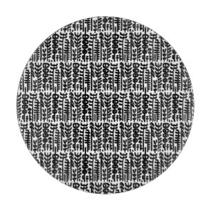 Planche À Découper Motif à l'encre noire d'arbre de course