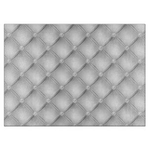 Planche À Découper Motif à losanges capitonné blanc de luxe