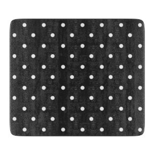 Planche À Découper Motif à pois noir et blanc sans couture