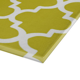 Planche À Découper Motif à quatre feuilles en jaune