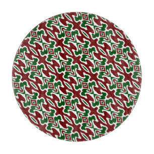Planche À Découper Motif à rayures de Noël rétro ondulé tripant