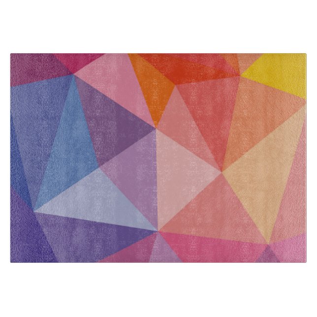 Planche À Découper Motif abstrait coloré de triangle (Devant)