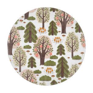 Planche À Découper Motif Abstrait de la forêt d'automne