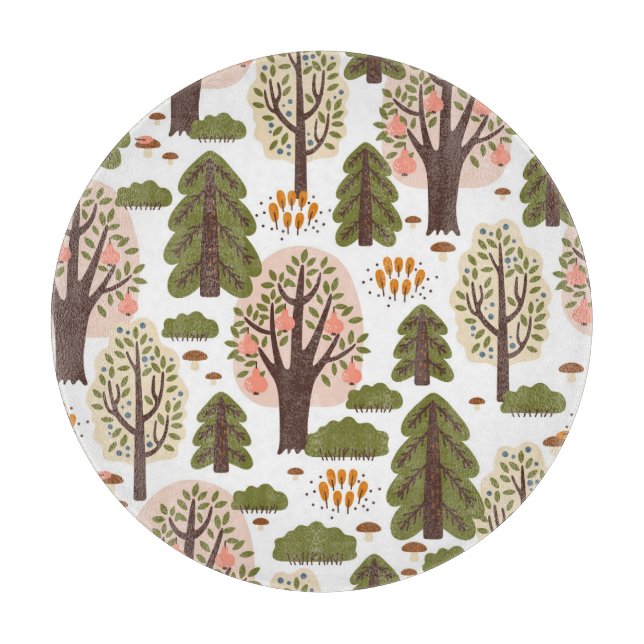 Planche À Découper Motif Abstrait de la forêt d'automne (Devant)