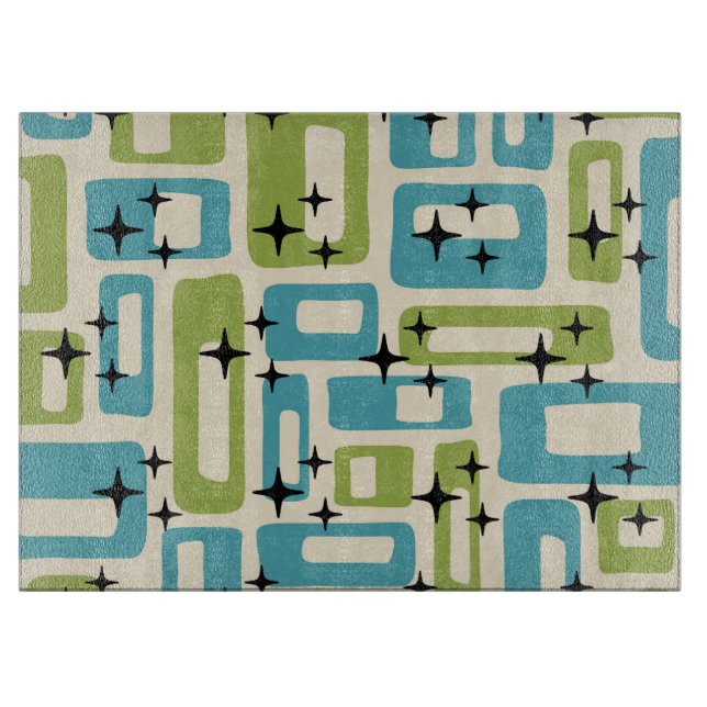 Planche À Découper Motif Abstrait moderne du milieu du siècle (Devant)