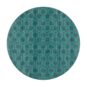 Planche À Découper Motif Abstrait Turquoise Turquoise Green des année