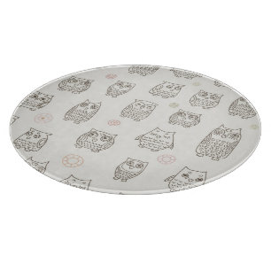 Planche À Découper Motif avec des hiboux