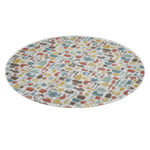 Planche À Découper Motif avec des icônes de cuisine
