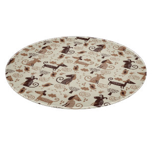 Planche À Découper motif avec les chiens mignons