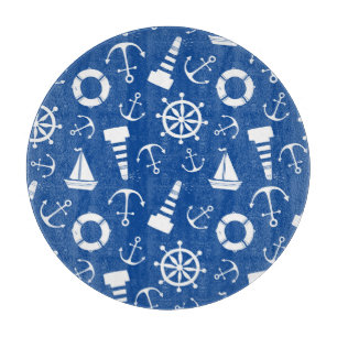Planche À Découper Motif bleu de mer