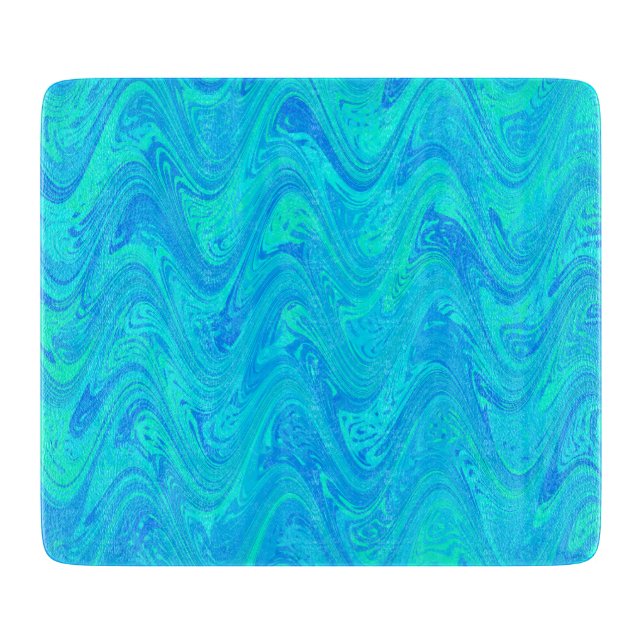 Planche À Découper Motif bleu marbling (Devant)