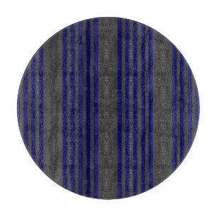 Planche À Découper Motif bleu marine et charbon cinq bandes