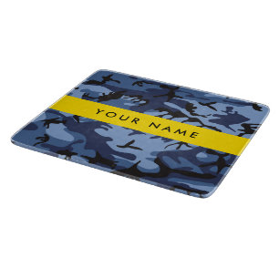 Planche À Découper Motif camouflage bleu marine Personnalisez votre n
