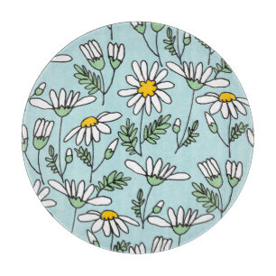 Planche À Découper Motif Chamomile tiré à la main