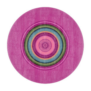 Planche À Découper Motif circulaire rose chaud