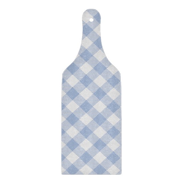 Planche À Découper Motif classique En vichy bleu coché (Devant)