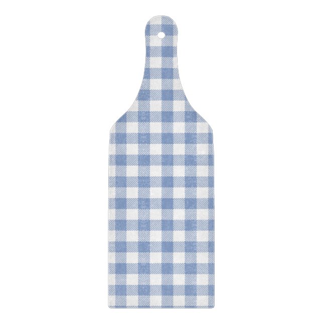 Planche À Découper Motif classique En vichy bleu coché (Devant)