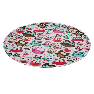 Planche À Découper motif coloré de hibou