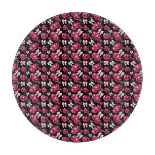 Planche À Découper Motif Coquette Cerise Ruban Rose