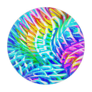 Planche À Découper Motif d'abstractions colorées