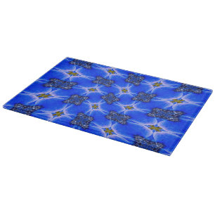 Planche À Découper Motif d'anémone du Jardin bleu