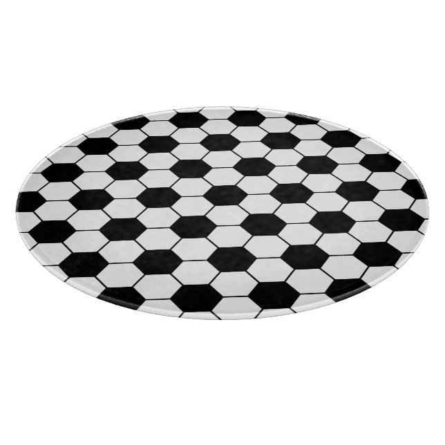 Planche À Découper Motif de balle de football adapté noir blanc (Coin)