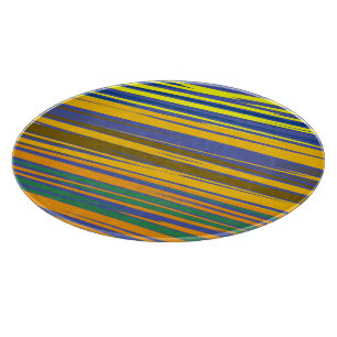 Planche À Découper Motif de bandes colorées abstraites