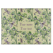 Motif de bleuets avec libellules