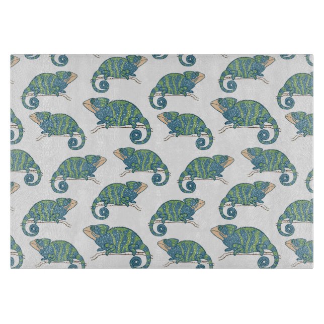 Planche À Découper Motif de caméléon (Devant)