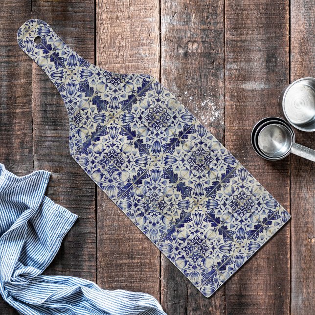 Planche À Découper Motif de carreaux blancs vintage géométrique (Créateur téléchargé)