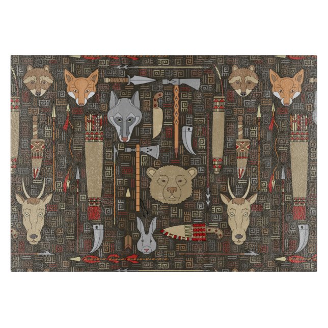 Planche À Découper Motif de chasse ethnique (Devant)